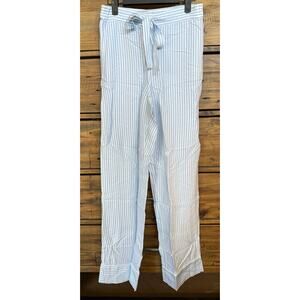 Ettitude Womens Large Blue White Striped CleanBamboo Lyocell Pajama Pants